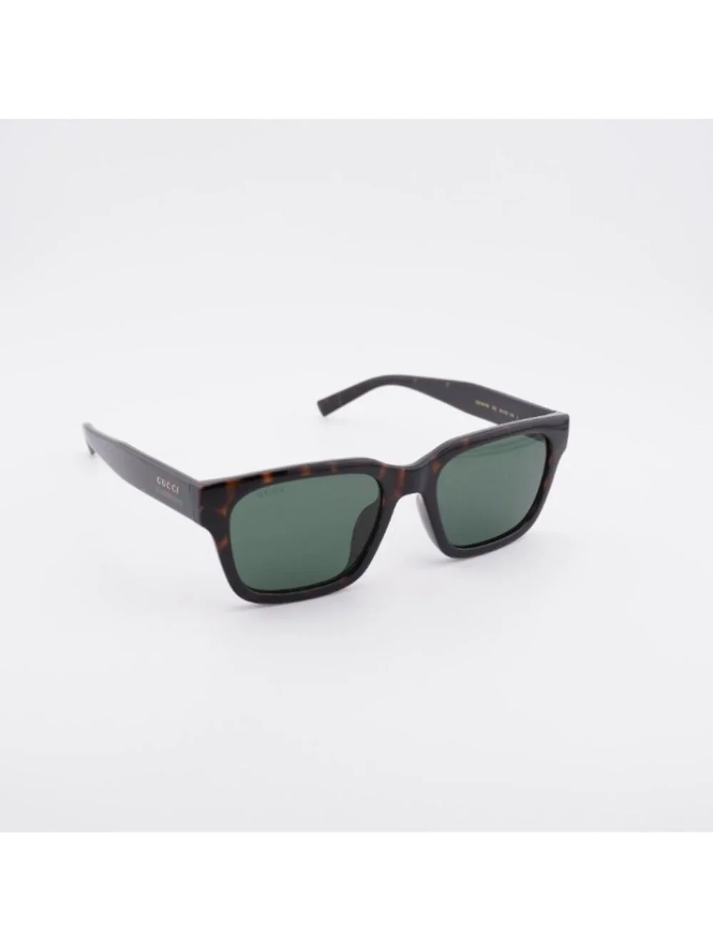 Gucci GG1857SK 002 Sunglasses Havana Square Frame, Green Lenses